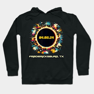 Colorful Total Solar Eclipse Fredericksburg Texas Hoodie